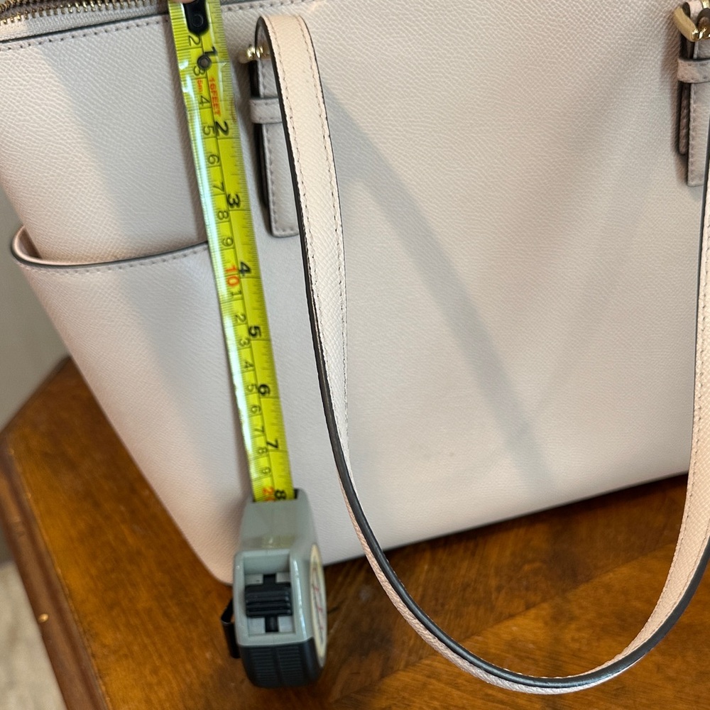 Michael Kors Light Beige/Pink Charlotte Tote Bag - Picture 10 of 12
